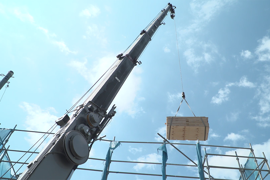 Set up of the timber frame